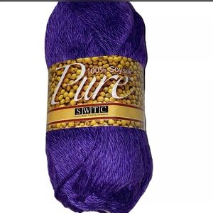 South West Trading Company PURE Soy Silk Worsted Yarn SWTC #074 Purple